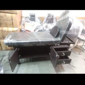 Metal body facial bed with storage